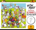 Counting task with easter bunny