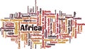 Countries in Africa word cloud