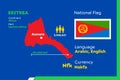 Eritrea Infographic Map Royalty Free Stock Photo