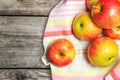 Country Apples . Washed before preparing the cake .