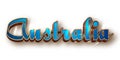 Country Australia text for Title or Headline. In 3D Fancy Fun and Cute style.