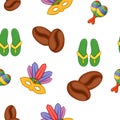 Country Brazil pattern, cartoon style