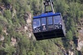 The country without a car:Chamois.Aosta Italy.July 25.2023-The cable car that leads from Buisson to Chamois .