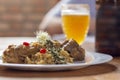 Country chicken prepared with beer in Serra da Canastra, Minas Gerais, Brazil