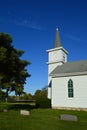 Country Church with Cemetery Royalty Free Stock Photo