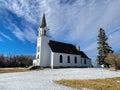 This country church made it through another winter Royalty Free Stock Photo