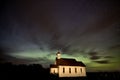 Country Church Night Photography Royalty Free Stock Photo