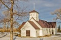 Country Church with Steel Roof Royalty Free Stock Photo