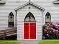 Country Church Entrance With Enclosed Alcove Entrance Royalty Free Stock Photo