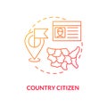 Country citizen concept icon