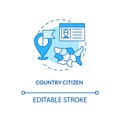 Country citizen concept icon