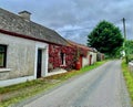 Country cottage on small lane, County Offaly, Ireland Royalty Free Stock Photo