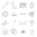 Country, crop, maintenance and other web icon in outline style.Medicine, game, building icons in set collection.