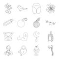 Country, crop, maintenance and other web icon in outline style.Medicine, game, building icons in set collection.