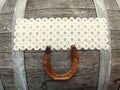 Country Embroidered White Lace Space on Barrel