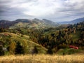 Country field in Magura village, Brasov county