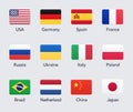 Country Flags icons Royalty Free Stock Photo