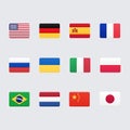 Country Flags icons Royalty Free Stock Photo