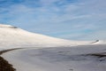 Country with a fresh snow and blue sky, Iceland