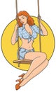 Country Girl Pinup Royalty Free Stock Photo