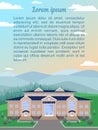 Country hotel in nature.With space on top for text, description