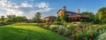 country house with a beautiful lawn. selective focus. Royalty Free Stock Photo