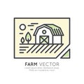 Country House, Farm Landscape, Storage Building Royalty Free Stock Photo