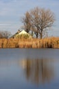 Country house on the lake Royalty Free Stock Photo