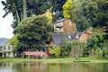 Country House at the lake Royalty Free Stock Photo