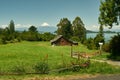 Country house and Llanquihue Lake at Puerto Varas, Chile, South America. Royalty Free Stock Photo