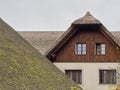 Country house with thatched roof Royalty Free Stock Photo