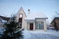 Country house in winter Royalty Free Stock Photo