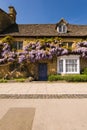 Country house with wisteria Royalty Free Stock Photo