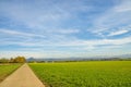 Country idyll with view to German highlands Royalty Free Stock Photo