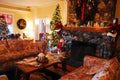 A country inn is decorated for the Christmas holidays