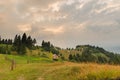 Country landscape in Borsa, Maramures, Romania