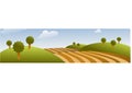 Country landscape clouds illustration clip art