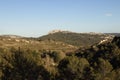 Country landscape in Corbieres, Aude in France