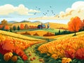 Country landscape in fall Royalty Free Stock Photo