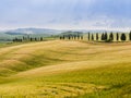 Country landscape in the Tuscan hills Royalty Free Stock Photo