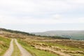 A country lane threw the hills of the Yorkshire Royalty Free Stock Photo