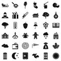 Country life icons set, simple style Royalty Free Stock Photo