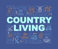 Country life word concepts banner