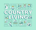 Country living word concepts banner
