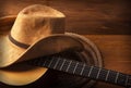 Country music background with guitar Royalty Free Stock Photo