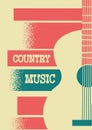 Country Music background with musical instrument acoustic guitar Royalty Free Stock Photo