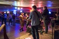 Country music band playing and people dancing in the Broken Spoke dance hall in Austin, Texas Royalty Free Stock Photo