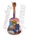 Country Music Guitar American Rustic