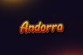 Country Name Andorra text design