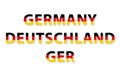 Germany, country name with official flag, vector illustration